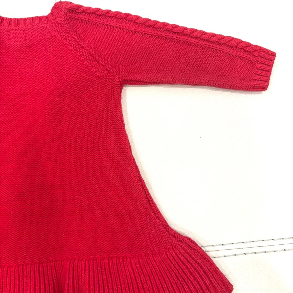 GAP Toddler Girl CableKnit Red Dress 18-24 months